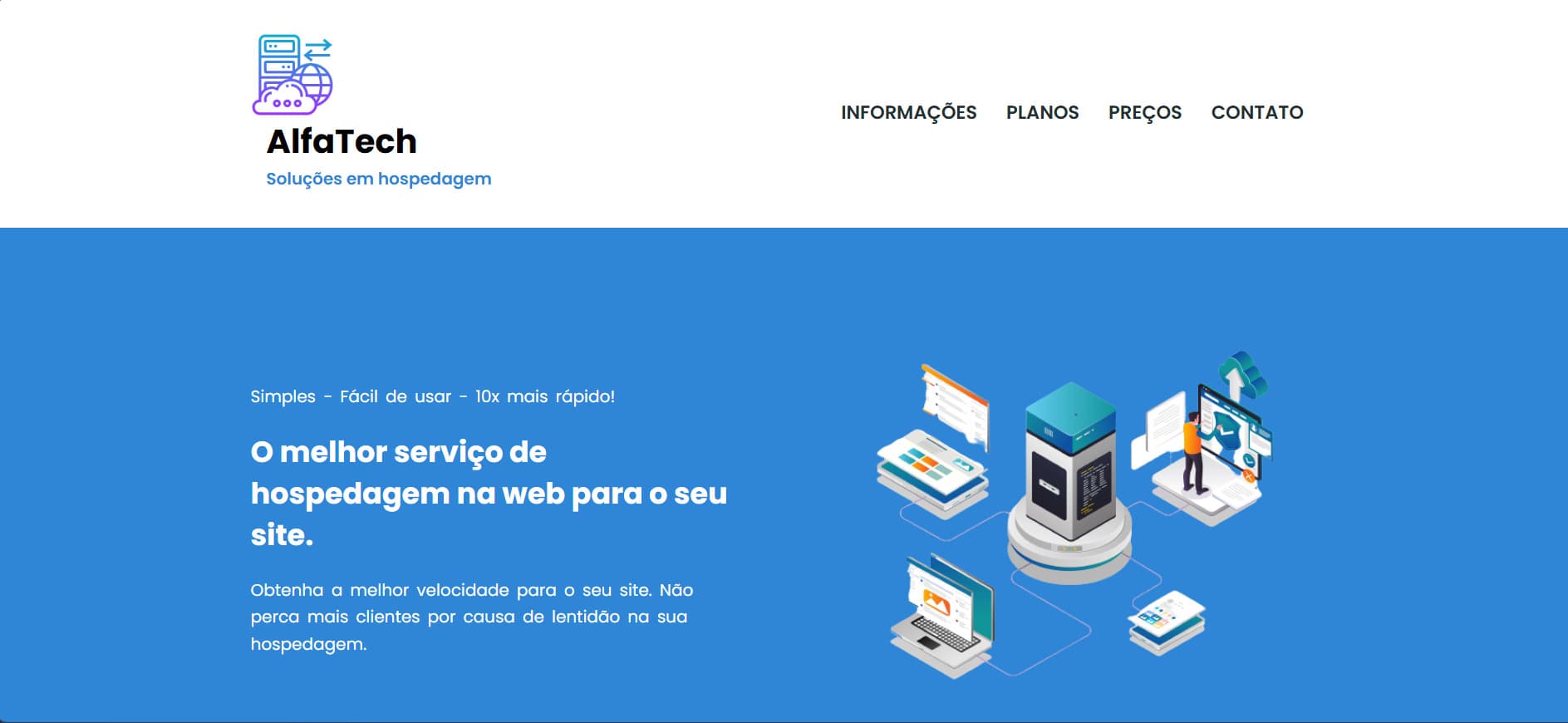 AlfaTech | Landing Page de Hospedagem
